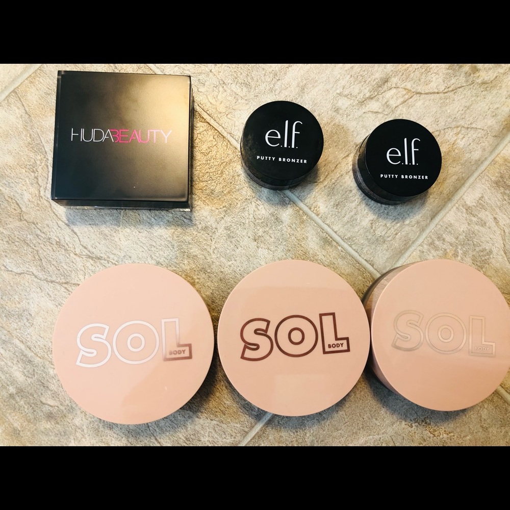 Cream Bronzer / contour Bundle Huda Beauty, SOL , Elf